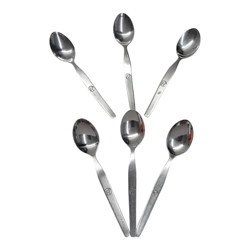 Viners Empire Profile Stainless Steel Teaspoons 6 Pc Set Gazelle Logo Vintage